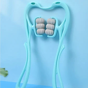 Hand roller neck massager