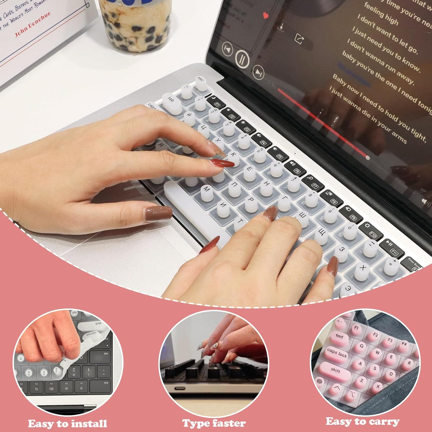 Silicone NailGuard Keyboard Shield