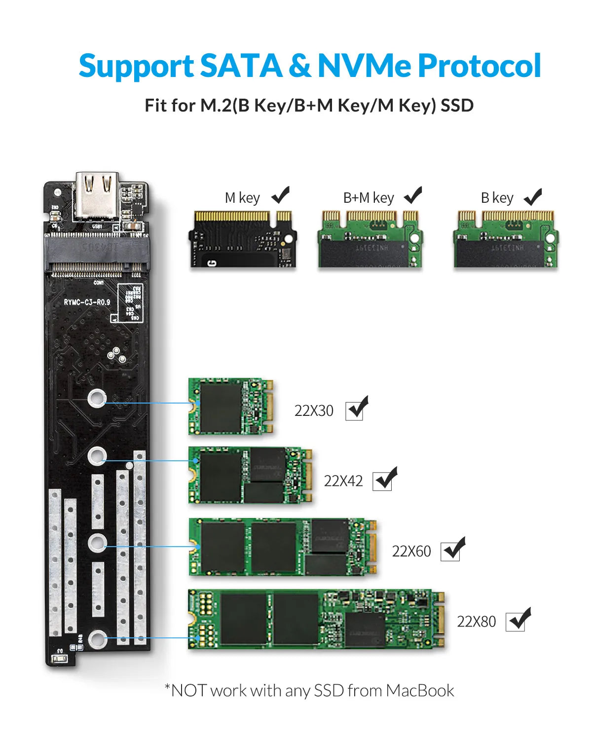 Transparent Hard Drive SSD Enclosure