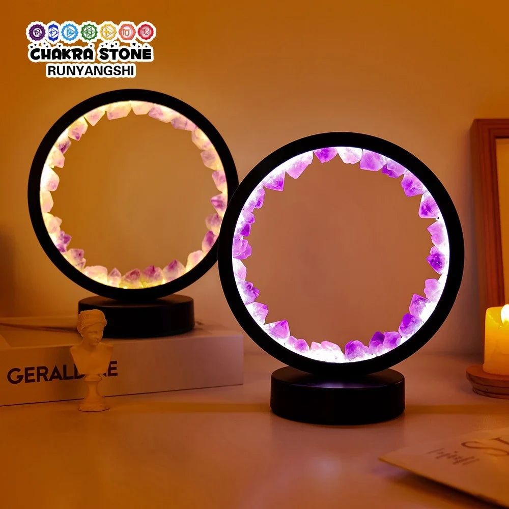 Natural Gemstone Crystal Lamp