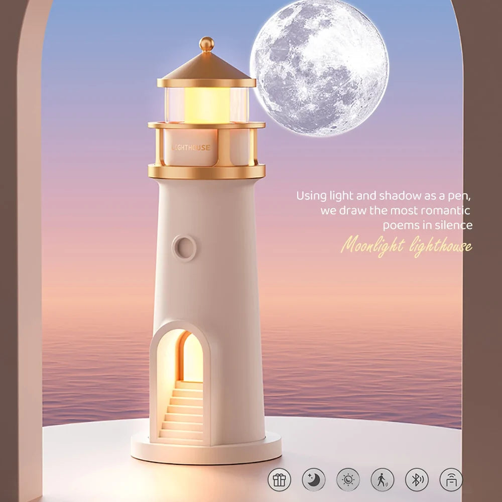 Lighthouse Moon Projection Room Decor