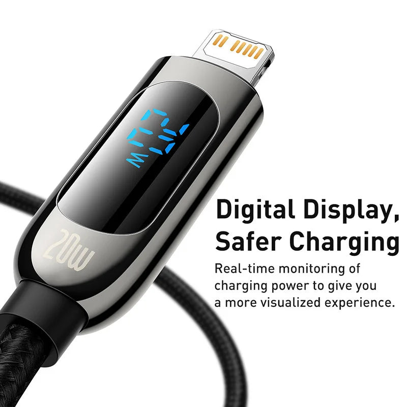 Digital Display Fast Charging Data Cable