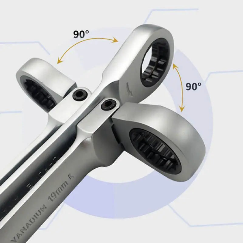 Multi-Functional Double-Ended Ratchet Wrench Set