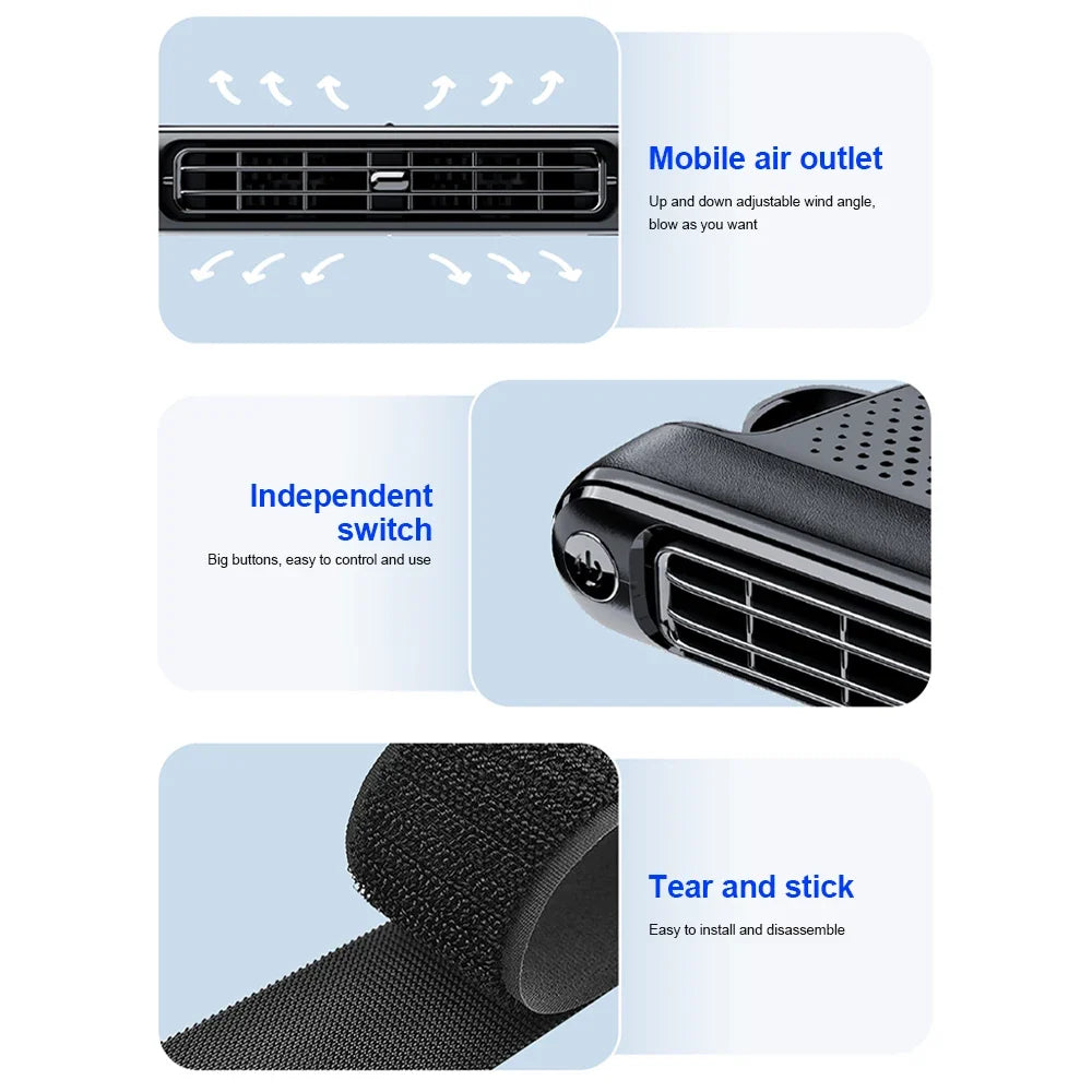 USB Turbo Car Seat Cooling Fan