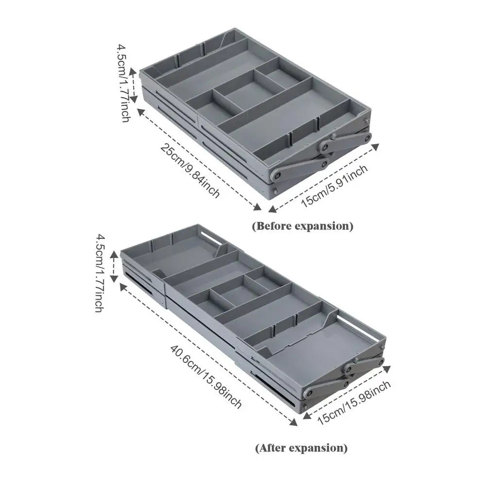 Multi Level Collapsible Organizer Drawer