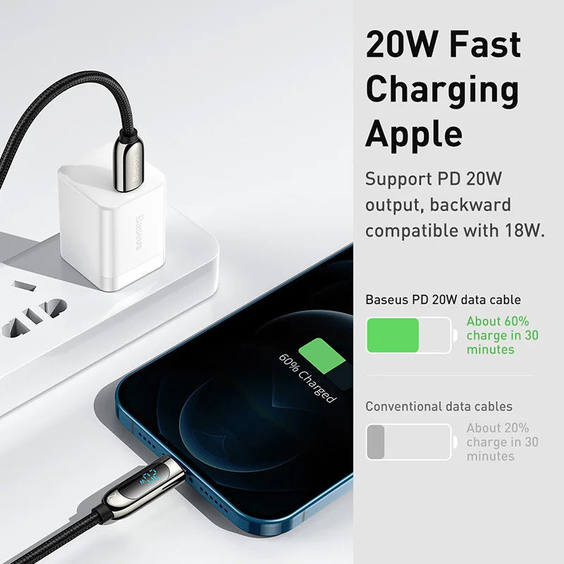 Digital Display Fast Charging Data Cable