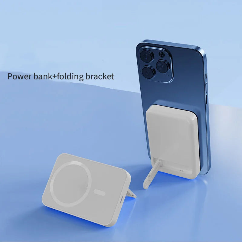 Magnetic Wireless Power Bank with Kickstand