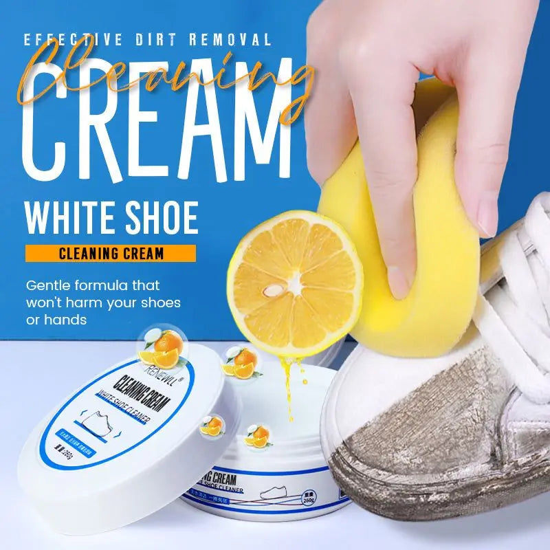 Shoe Whitening Cream With Wipe Sponge