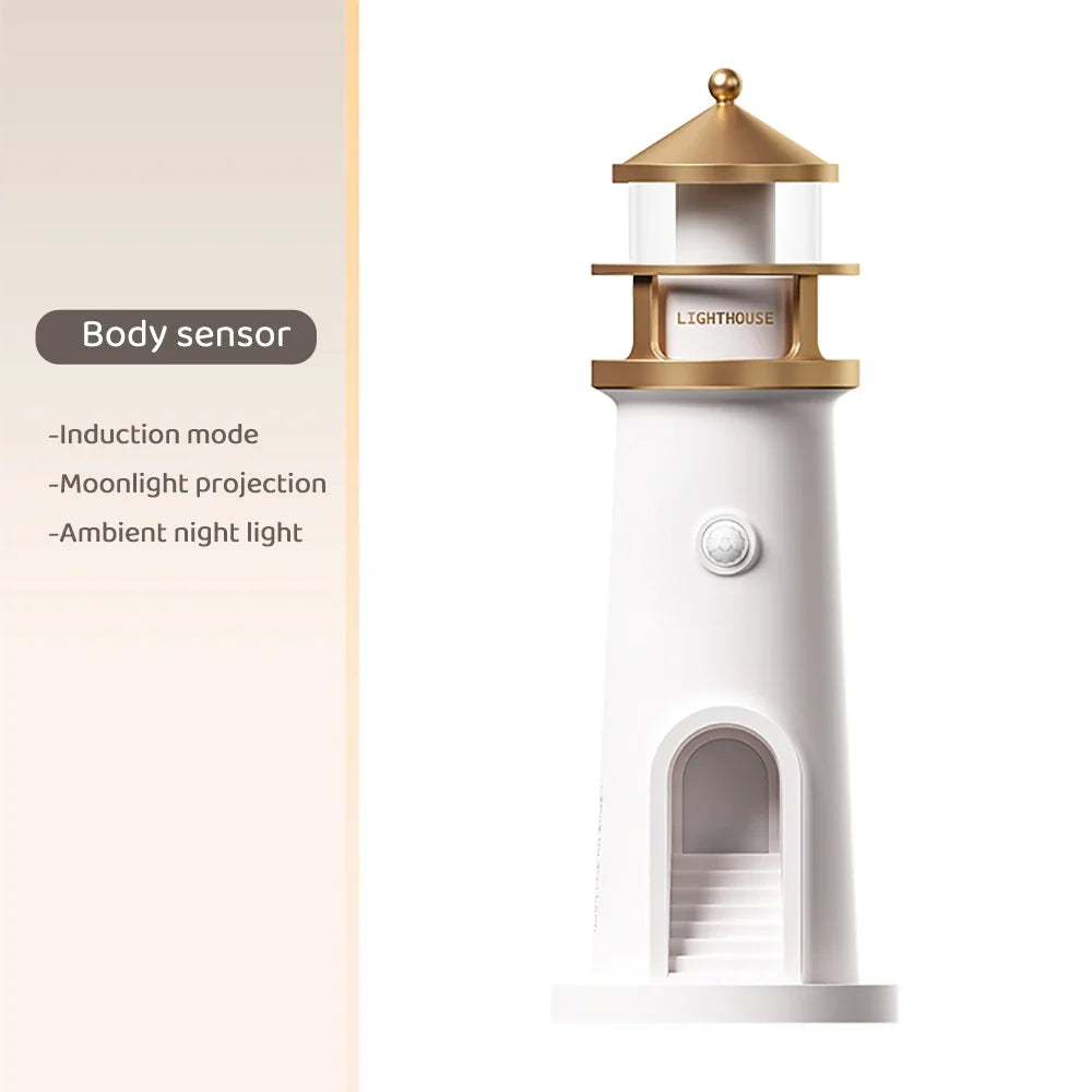 Lighthouse Moon Projection Room Decor