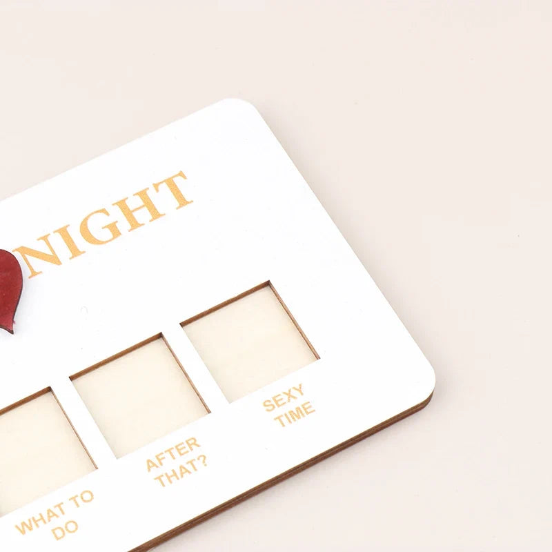 Wooden Date and Night Planner Game