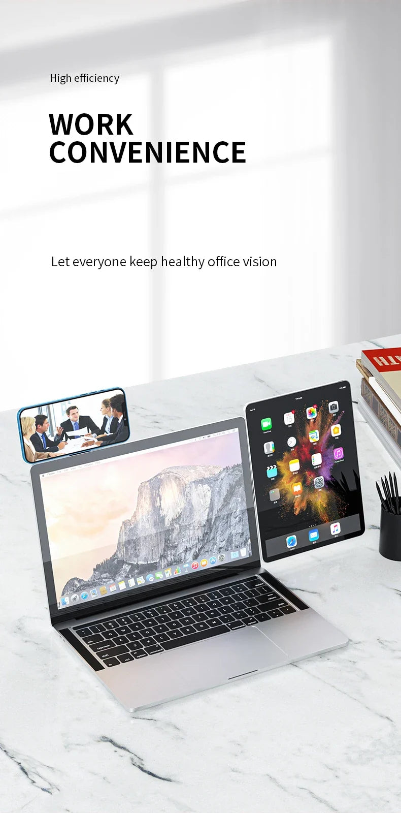 Magnetic Laptop Phone Holder