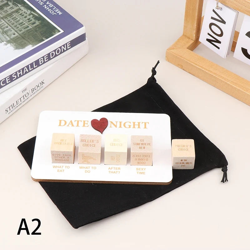 Wooden Date and Night Planner Game