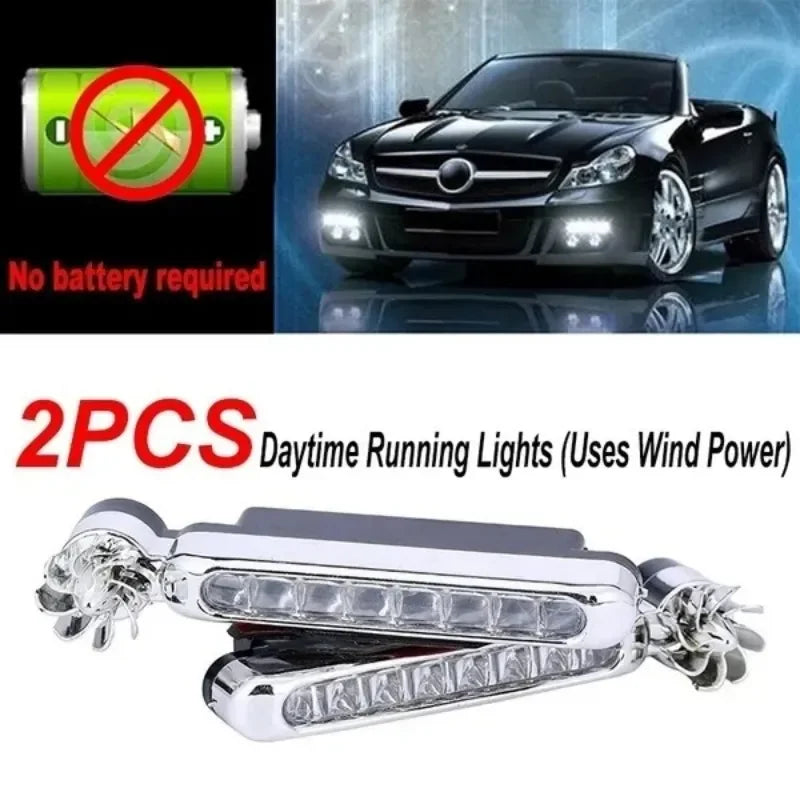 Wind Powered Car LED Light 2PCS