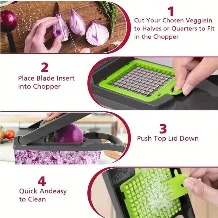 16-in-1 Multifunctional Vegetable Chopper