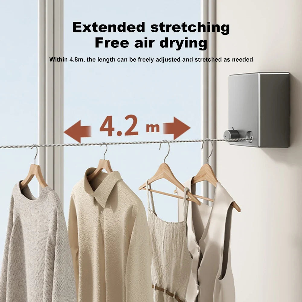 Retractable Space-Saving Clothesline