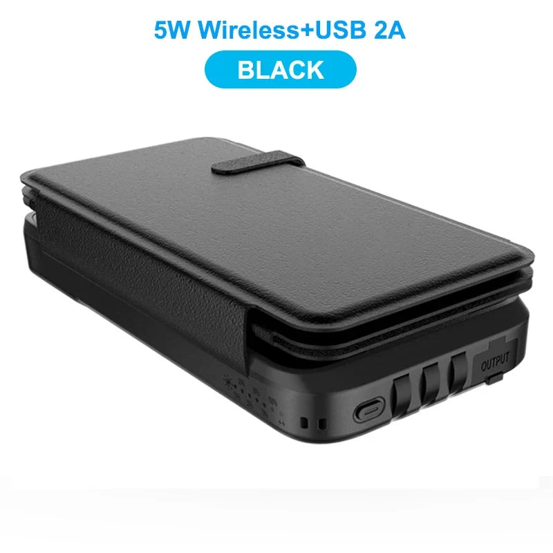 Multifunctional Solar Power Bank Quick Wireless Charger