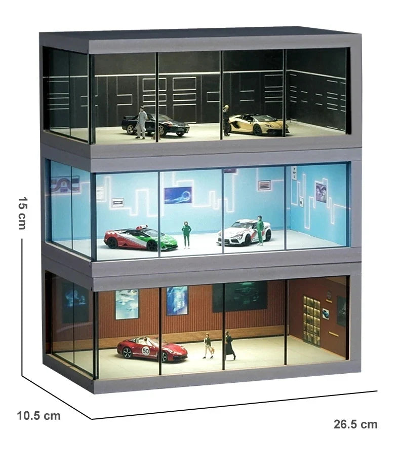 Miniature Car Garage Display - 1 Storey