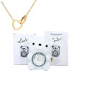 Rose Hugging Bear Gift Box With Necklace