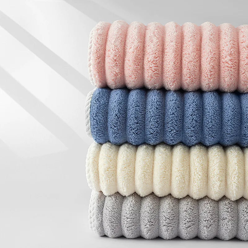 Quick Absorption Coral Plush Towel