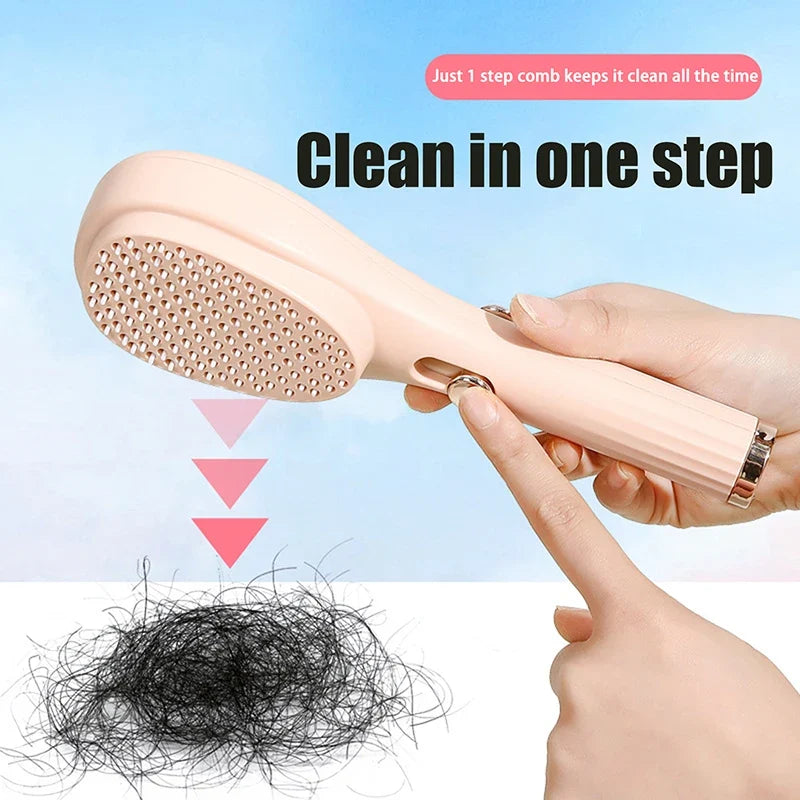Retractable Self Cleaning Comb
