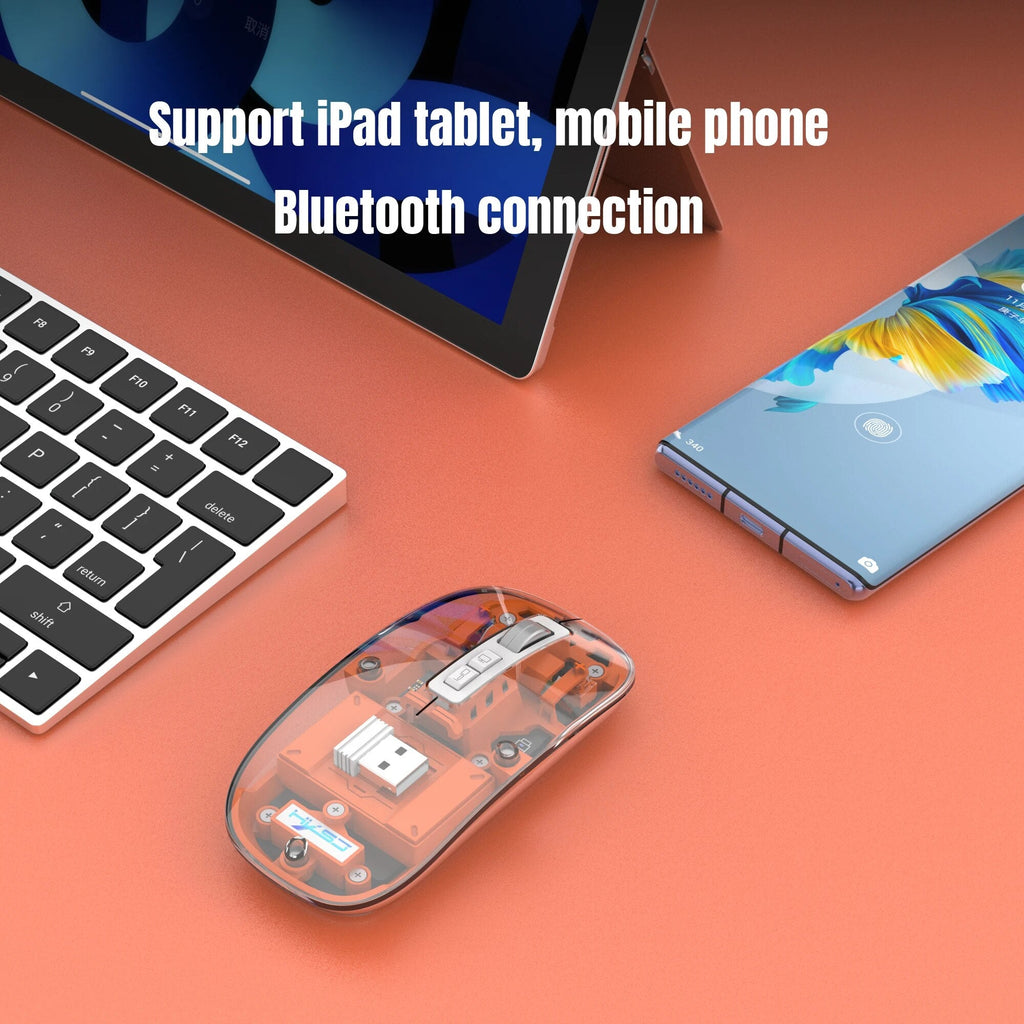 Transparent Wireless Bluetooth Mouse