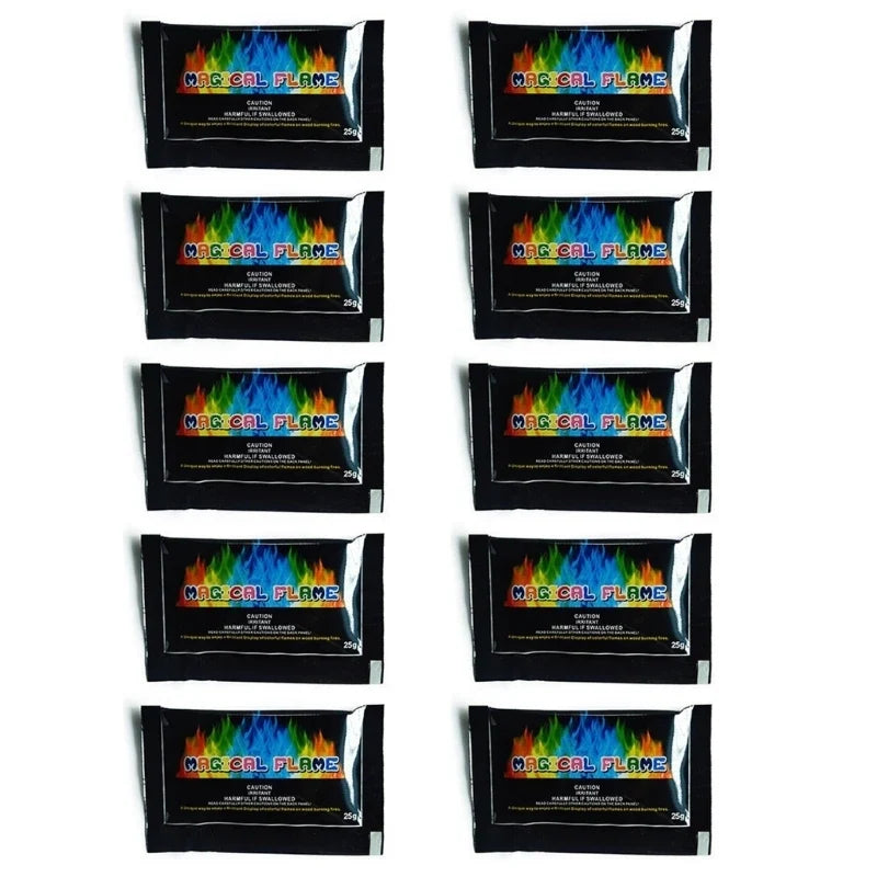 Magical Flame Color Changing Powder - 10 Pcs