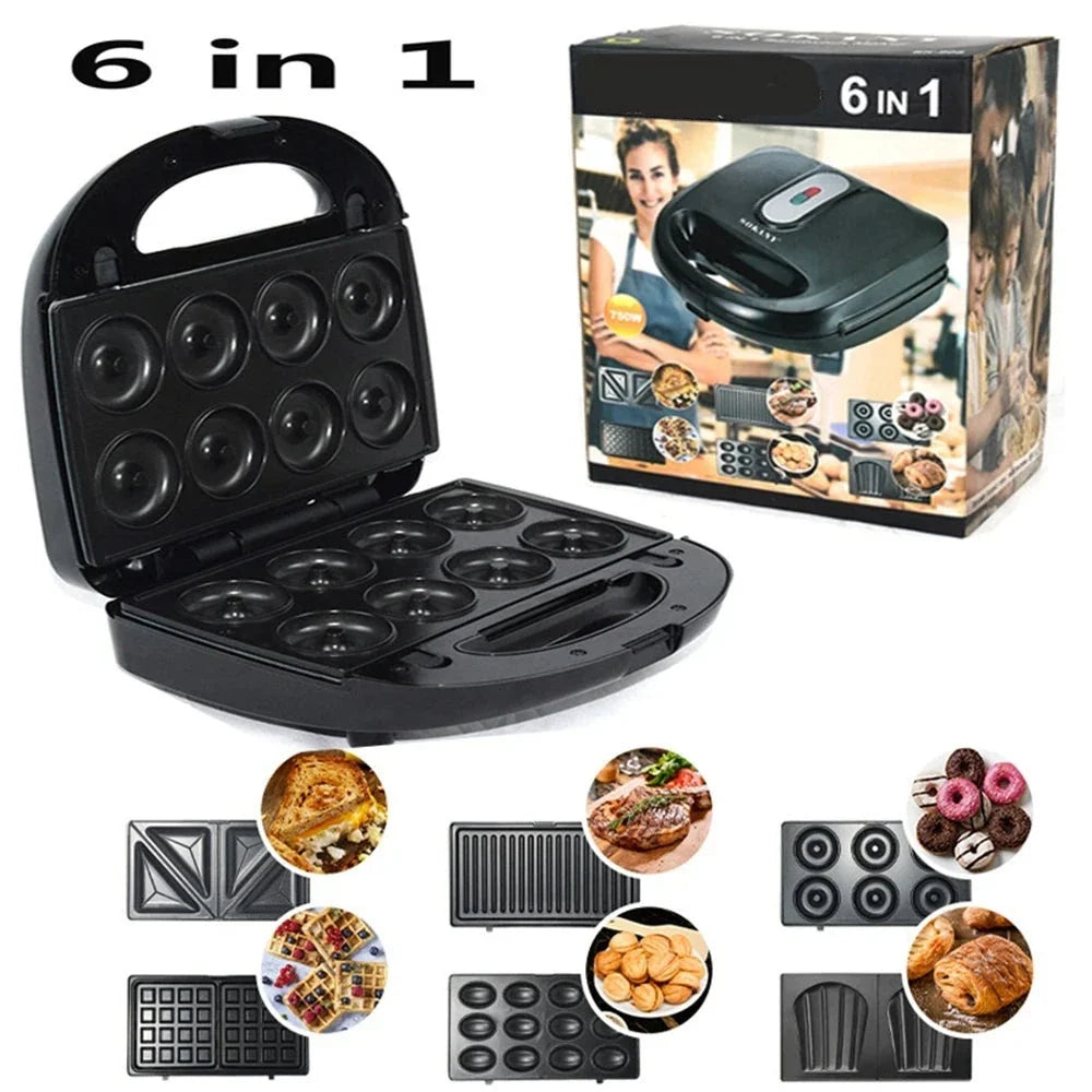 6 in 1 Donut Sandwich and Waffle making machine