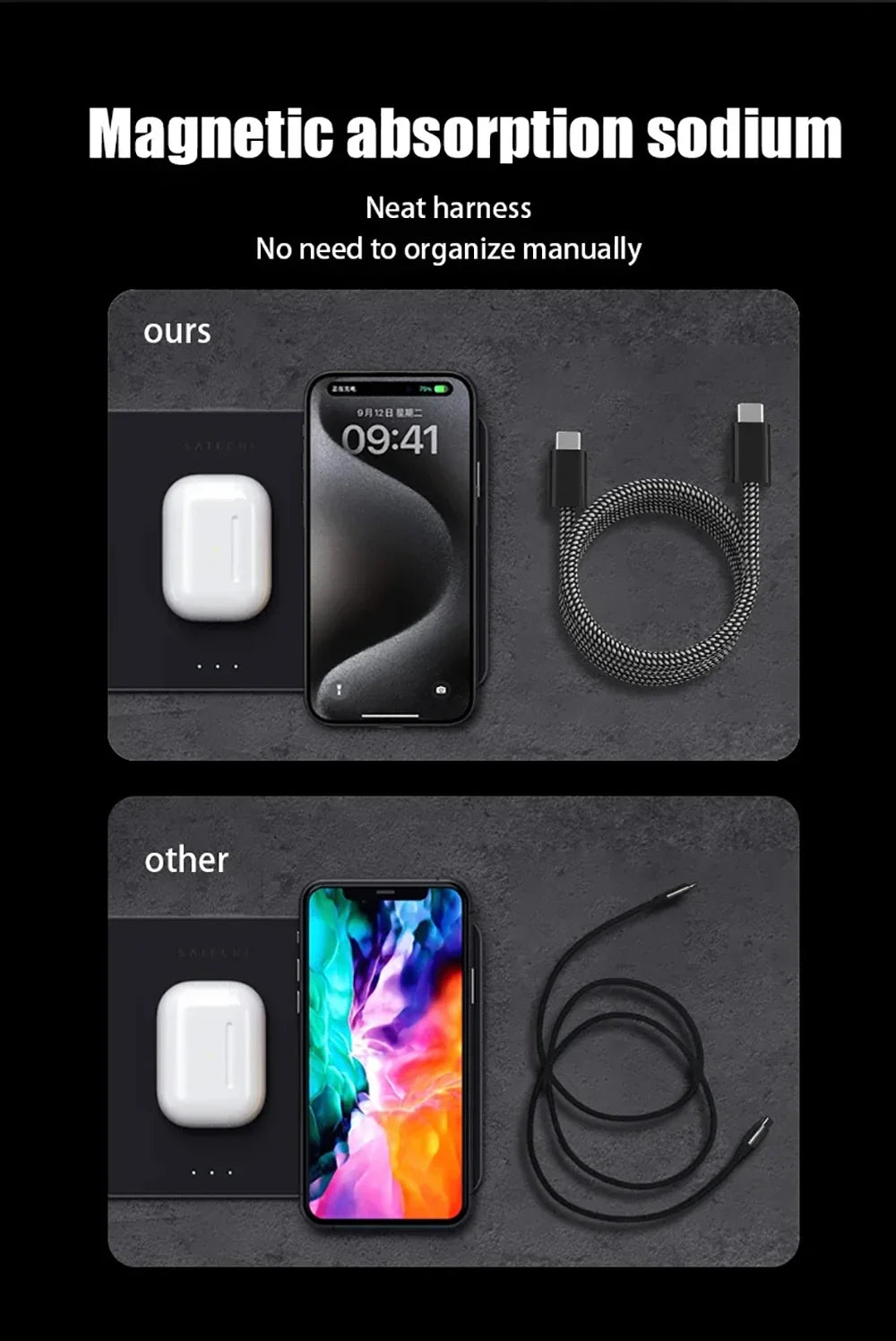 Magnetic Retractable Fast Charging Data Cable