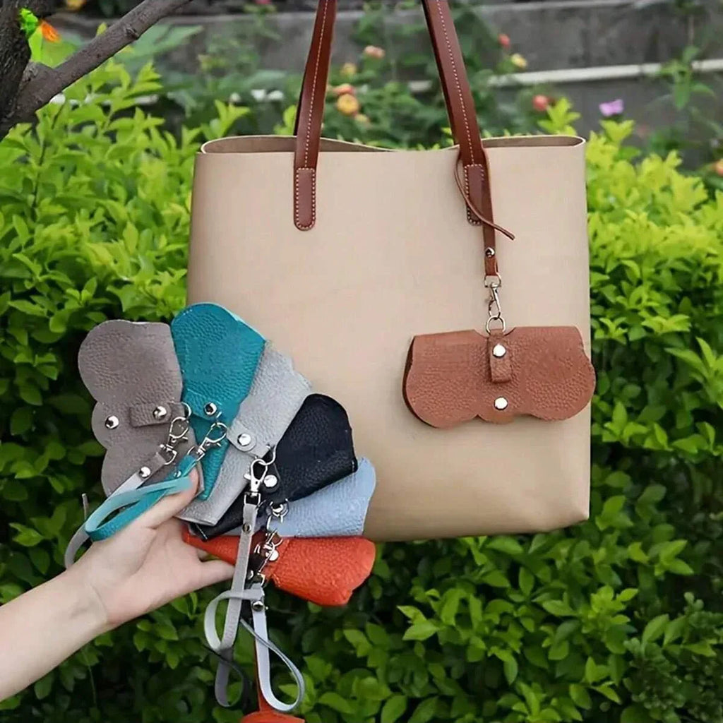 Hanging PU Leather Sunglasses Pouch