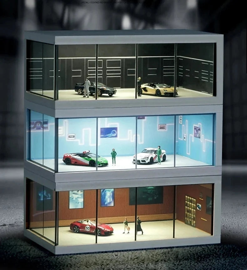 Miniature Car Garage Display - 1 Storey