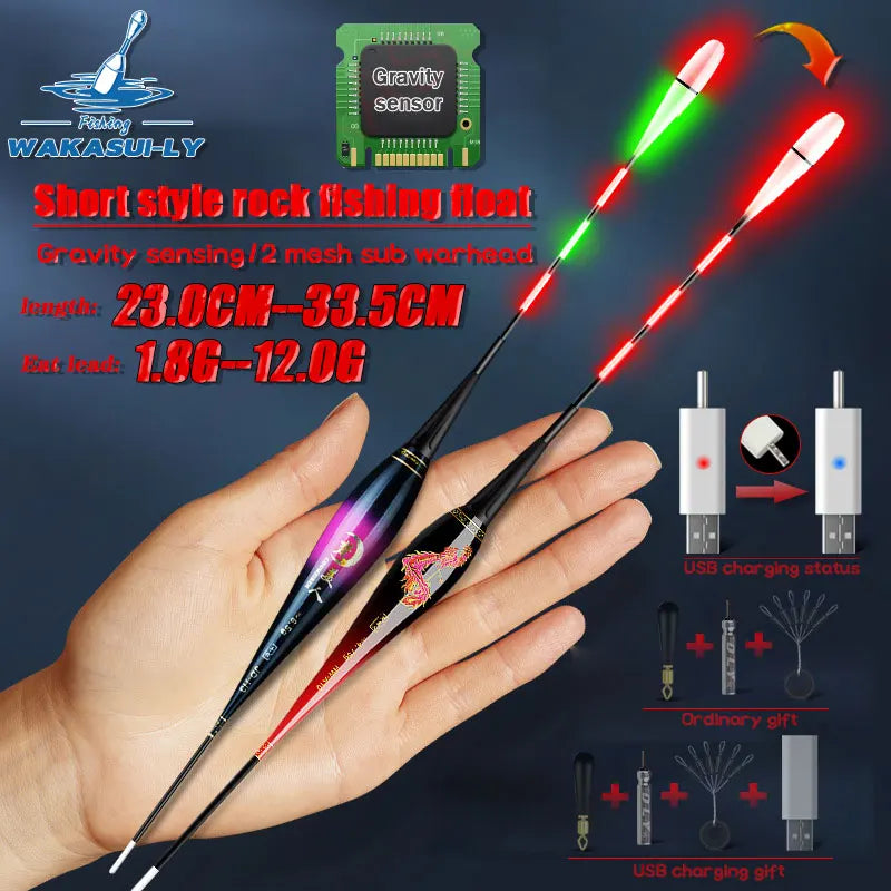 Electronic Float LED Fishing Rod