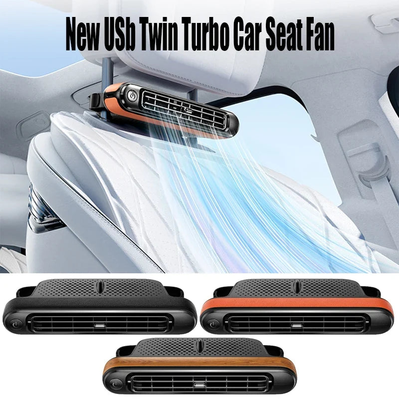 USB Turbo Car Seat Cooling Fan