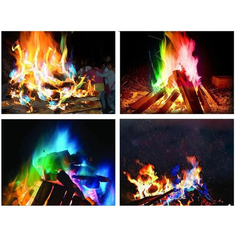 Magical Flame Color Changing Powder - 10 Pcs