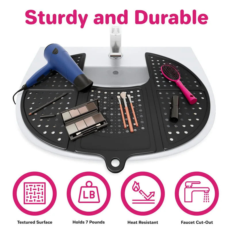 Foldaway Makeup Brush Cleaning Sink Shield