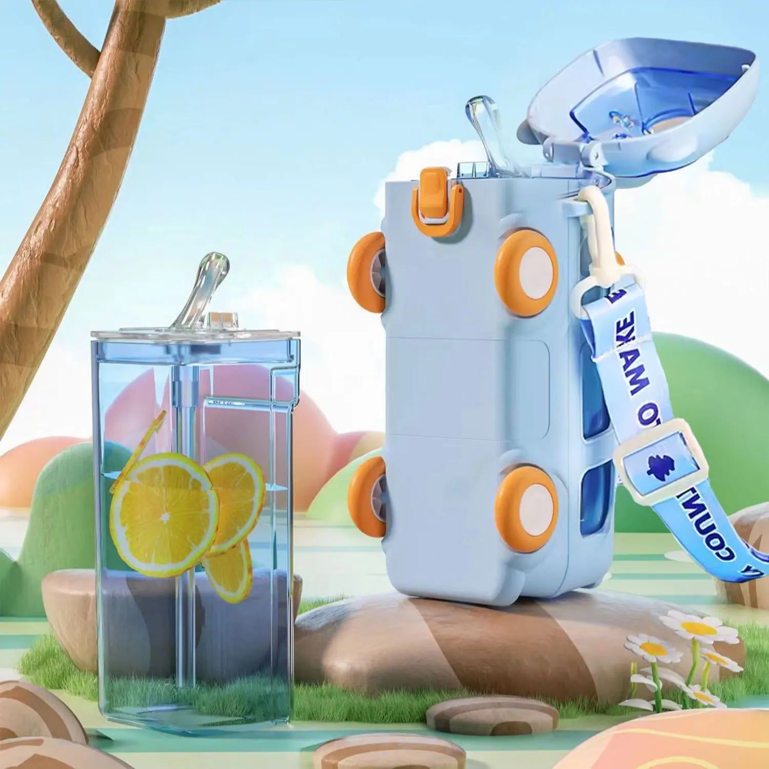 Portable Bus Shape Water Bottle