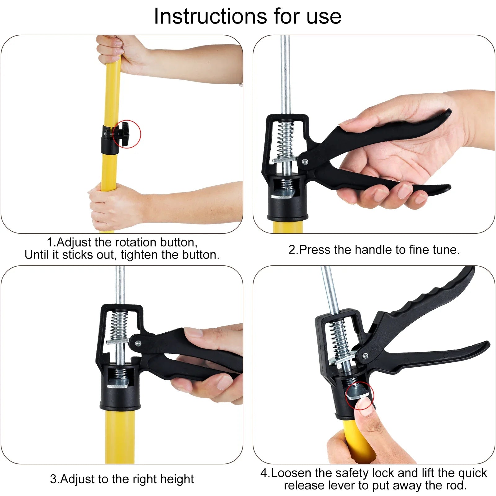 Wood Working Adjustable Non-Slip Telescopic  Support