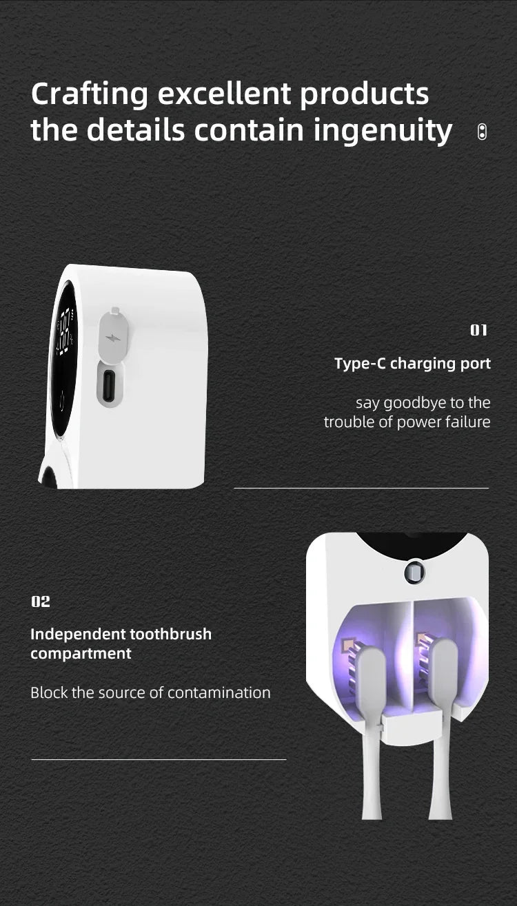 Smart Portable Toothbrush UV Sterilizer