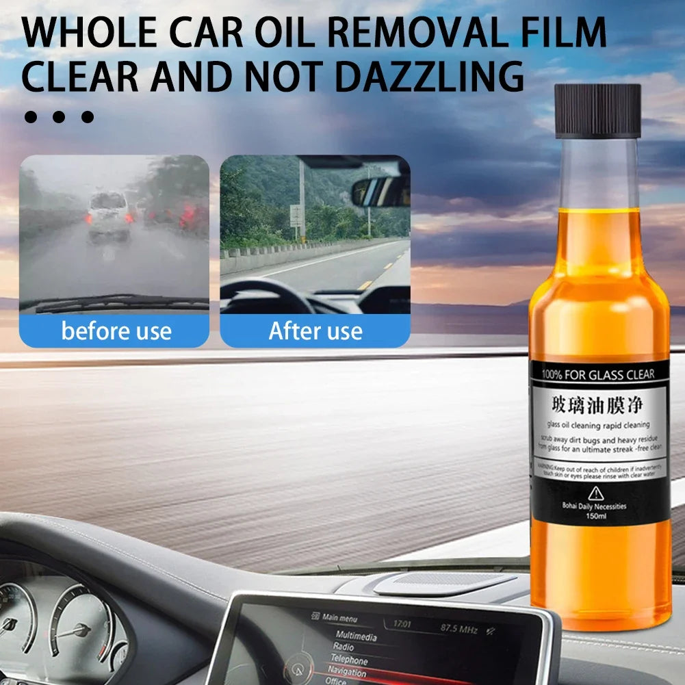 Vehicle Windshield Glass Oil Film Remover