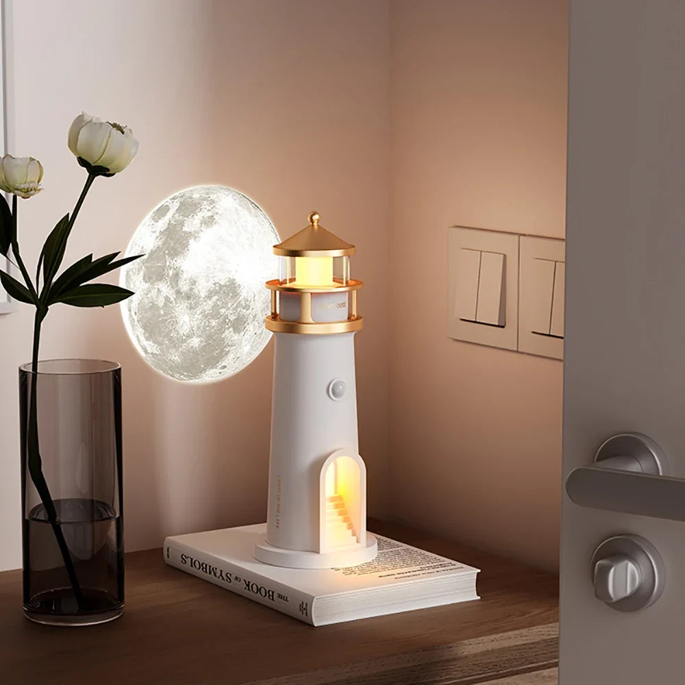 Lighthouse Moon Projection Room Decor