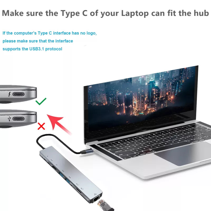 Type-C Docking Station USB Adapter