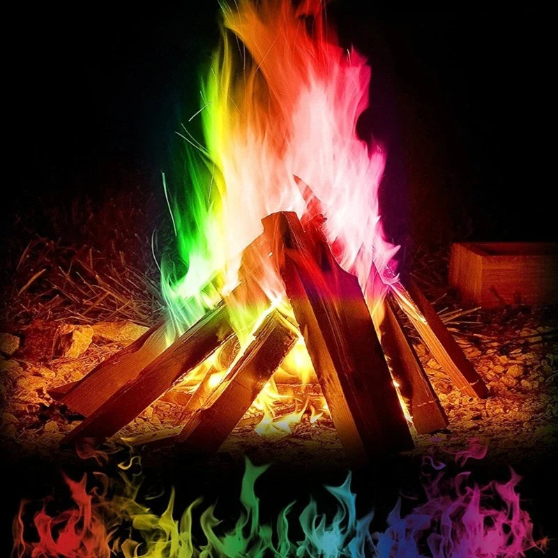 Magical Flame Color Changing Powder - 10 Pcs