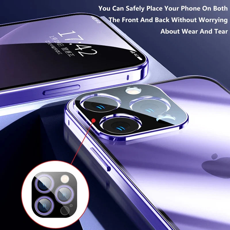 Double Sided Magnetic Glass Anti-Peep Mobile Case