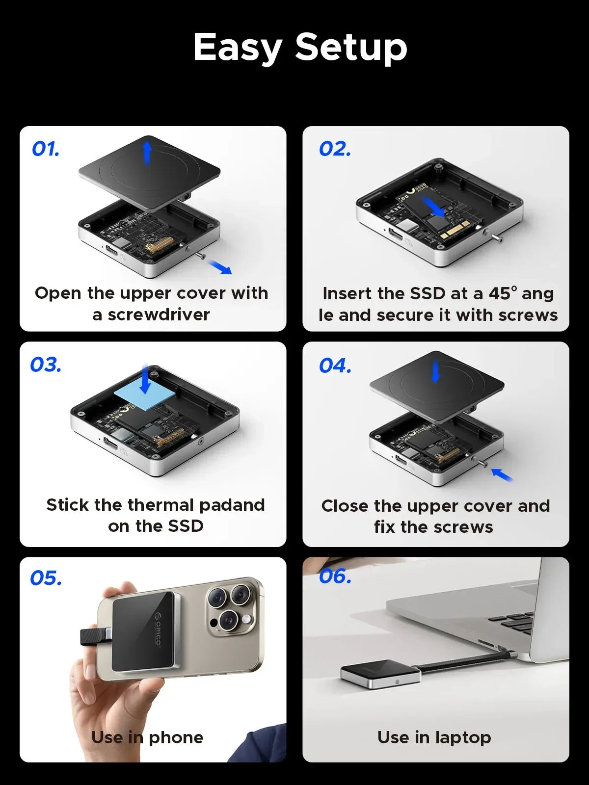 USB Type C Magnetic SSD Adapter