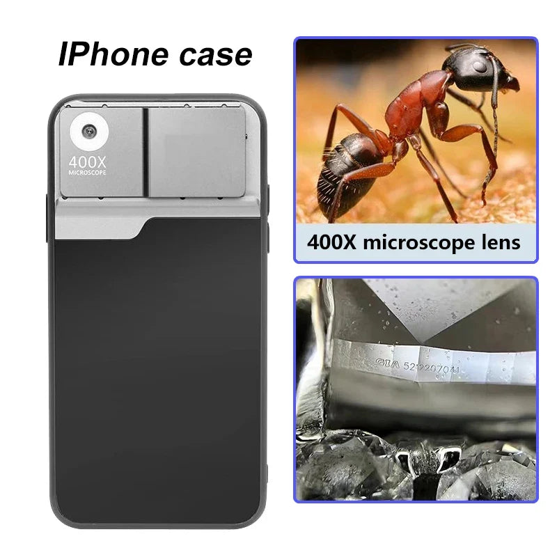 Multi-Functional 400X Microscope iPhone Case
