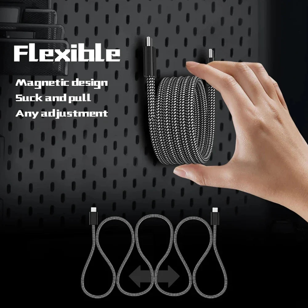 Magnetic Retractable Fast Charging Data Cable