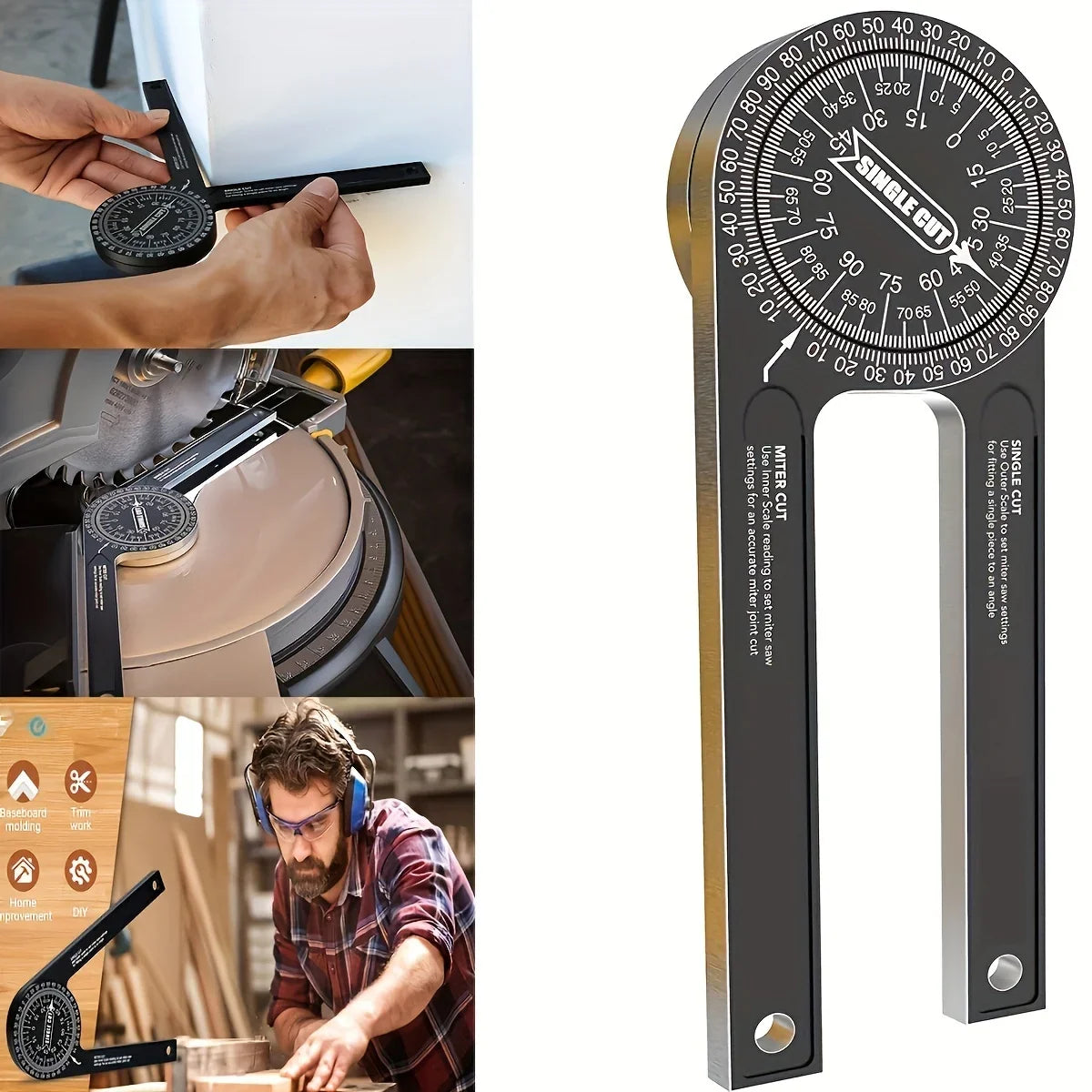 Adjustable Angle Measuring Protractor