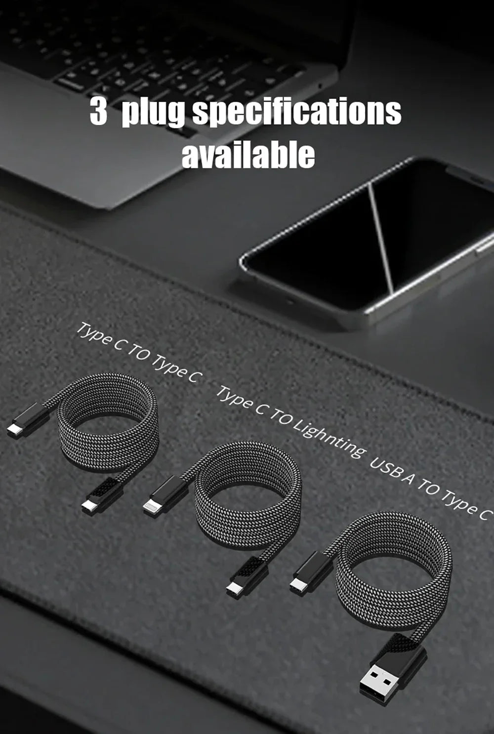 Magnetic Retractable Fast Charging Data Cable