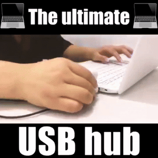 Mini 180° Rotatable USB Hub